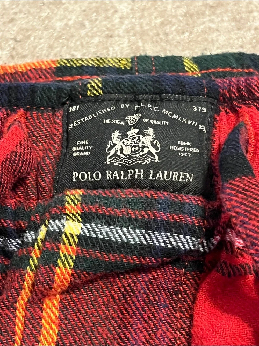 Polo Ralph Lauren Red Plaid Pajama Pants Medium Cotton Lounge